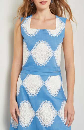 Misook Lace Inset Tank