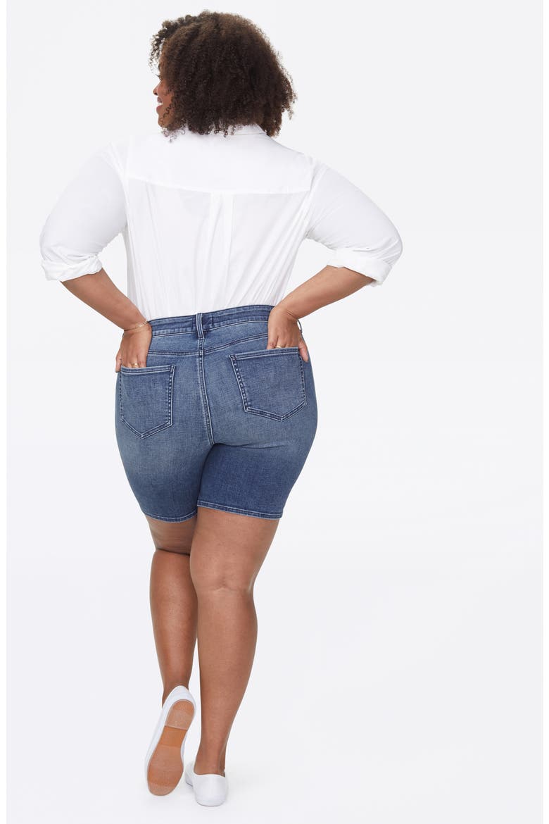 Ella Side Slit Denim Shorts, Alternate, color, LAZARO