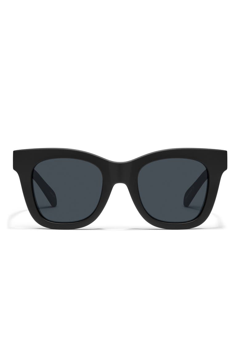 After Hours 51mm Polarized Square Sunglasses, Main, color, BLACK/ SMOKE POLARIZED