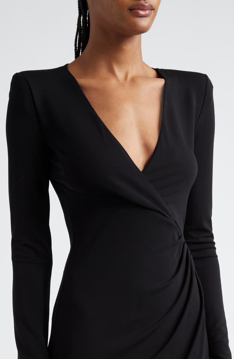 Emporio Armani Wrap Front Long Sleeve Dress, Alternate, color, 