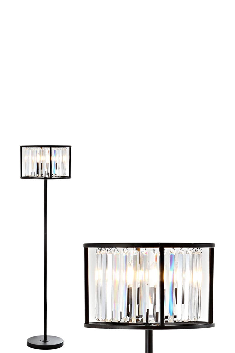Bevin 63" Metal/Crystal LED Floor Lamp, Oil Rubbed Bronze/Crystal, Main, color, Oil Rubbed Bronze