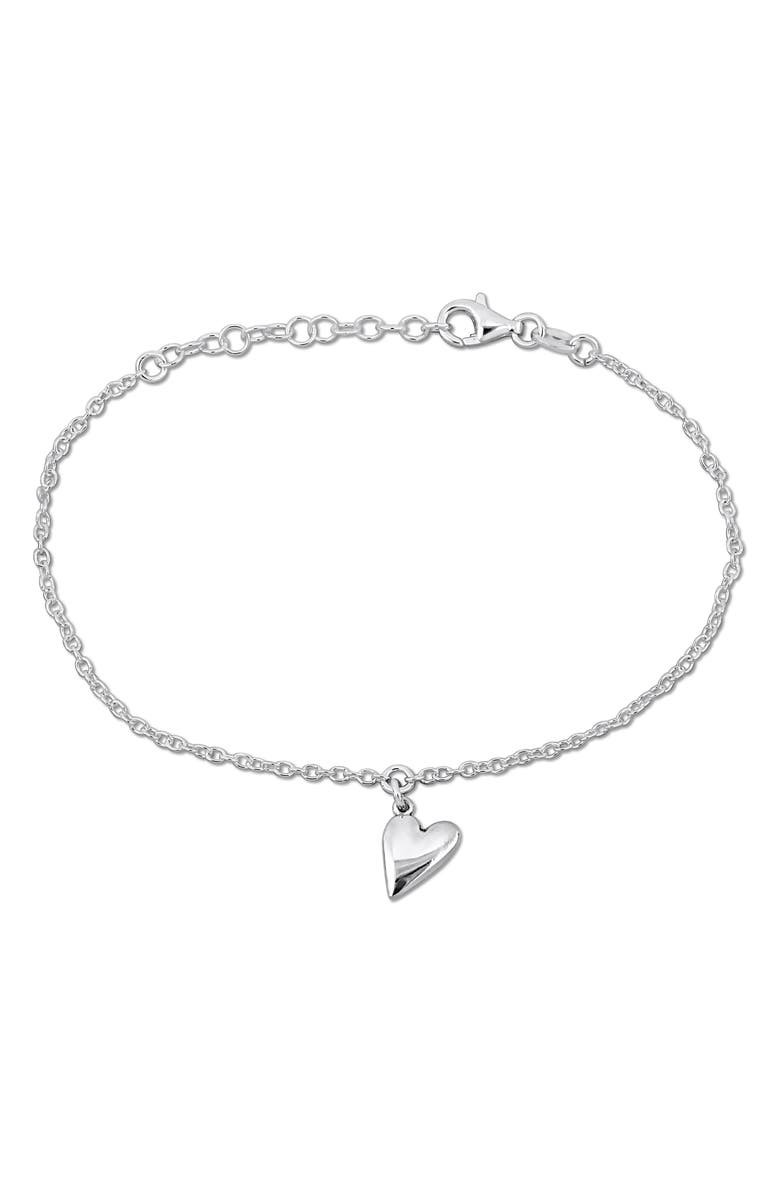 DELMAR Heart Charm Bracelet, Main, color, 