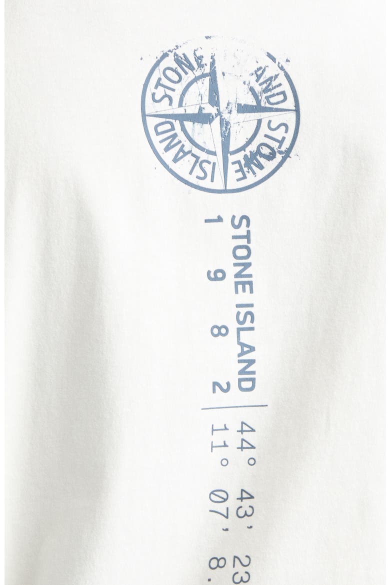Distressed Logo Organic Cotton Graphic T-Shirt, Alternate, color, IVORY