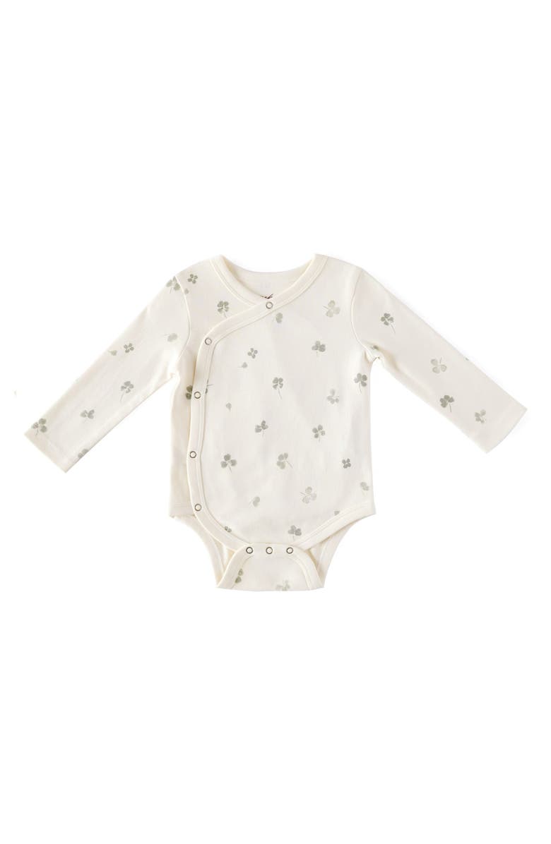 Pehr Shamrock Organic Cotton Bodysuit, Main, color, 