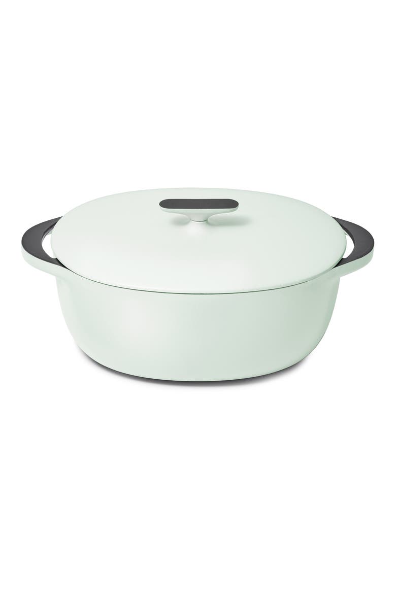 Enameled Cast Iron 8.5-Quart Oval Dutch Oven with Lid, Main, color, LIGHT MIST
