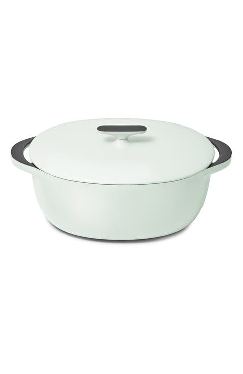 Enameled Cast Iron 8.5-Quart Oval Dutch Oven with Lid