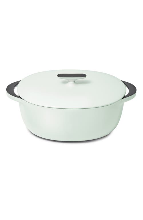 Caraway Enameled Cast Iron 8.5-quart Oval Dutch Oven With Lid In Blue