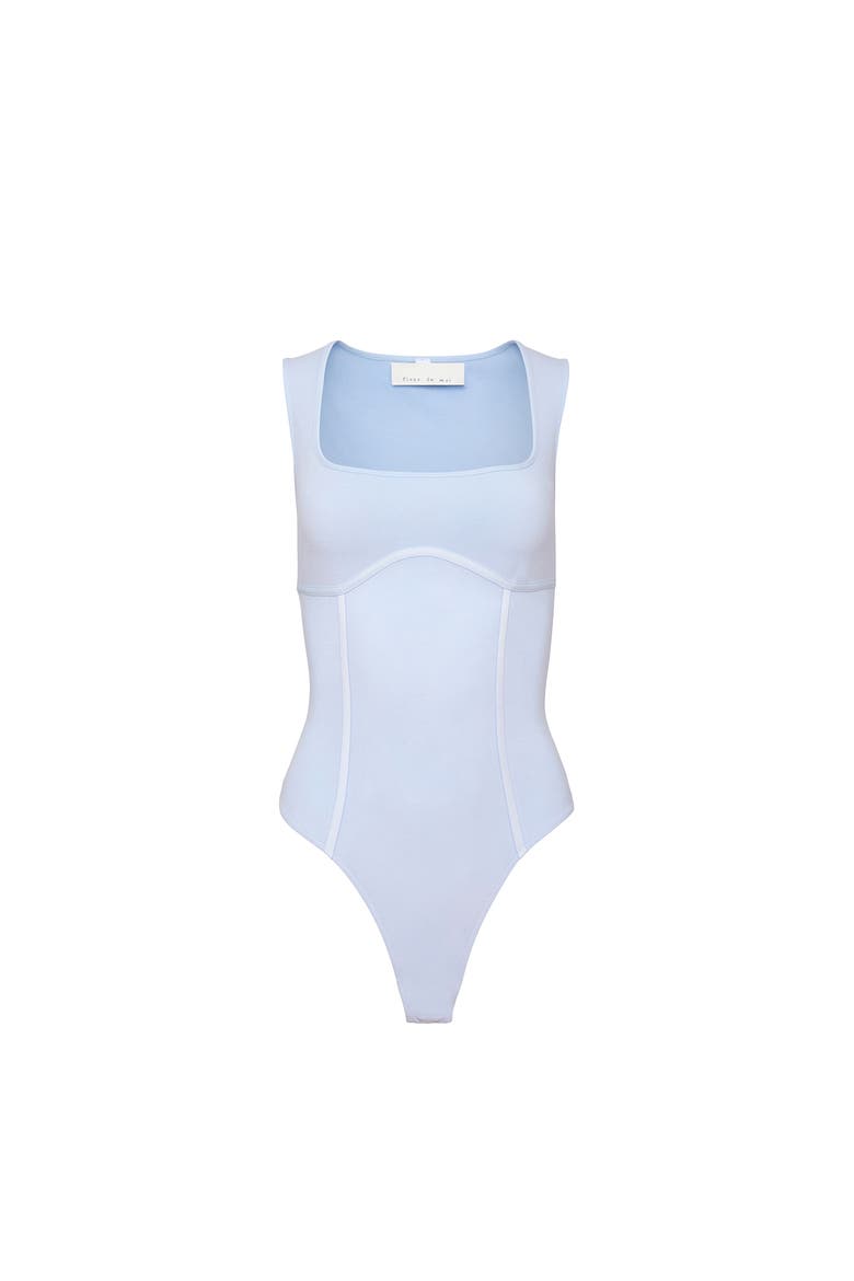 Organic Cotton Scoop Neck Bodysuit, Alternate, color, Ice Queen