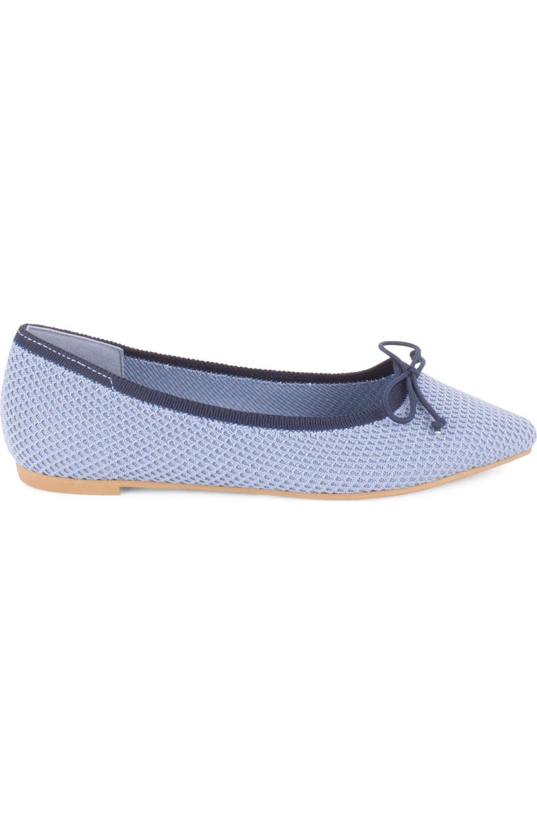 Tahari Bogota Pointed Toe Flat, Alternate, color, Blue/ Navy