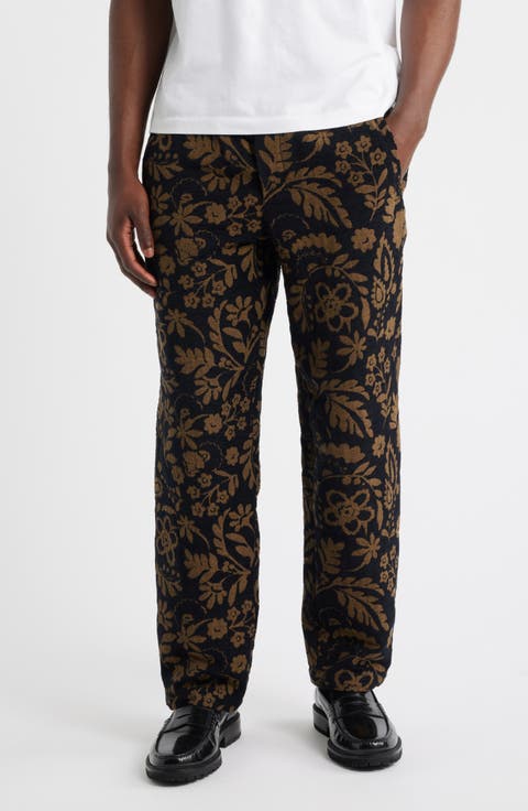 Tyne Recycled Cotton Blend Floral Jacquard Pants