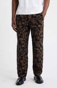 Wax London Tyne Recycled Cotton Blend Floral Jacquard Pants