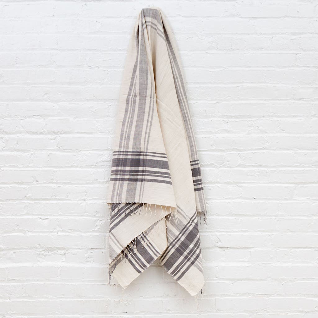 Creative Women Cabin Hatch Cotton Throw Blanket In Gray