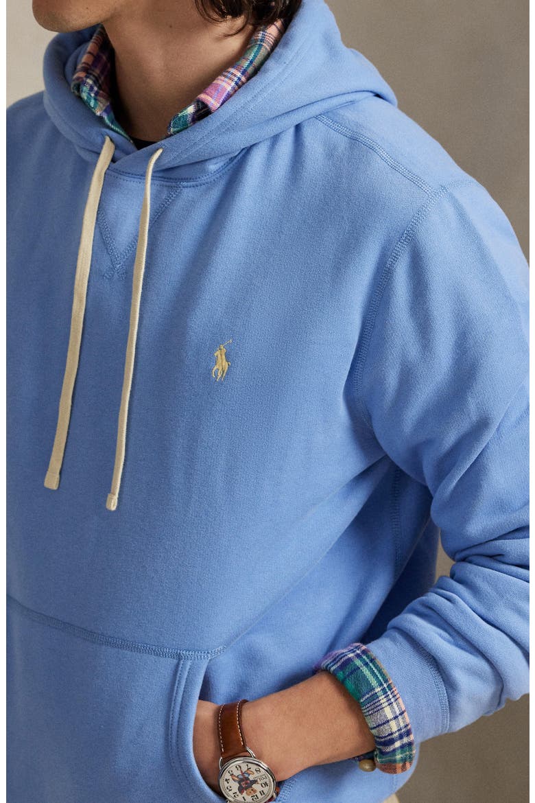 The RL Fleece Hoodie, Alternate, color, BRISTOL BLUE