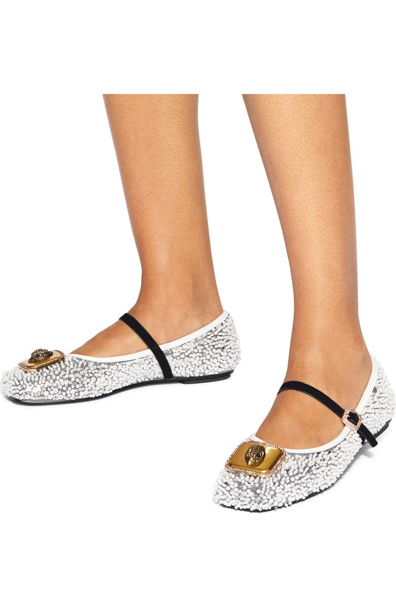 Kurt Geiger London Pimlico Mary Jane Ballet Flat, Alternate, color, Open White