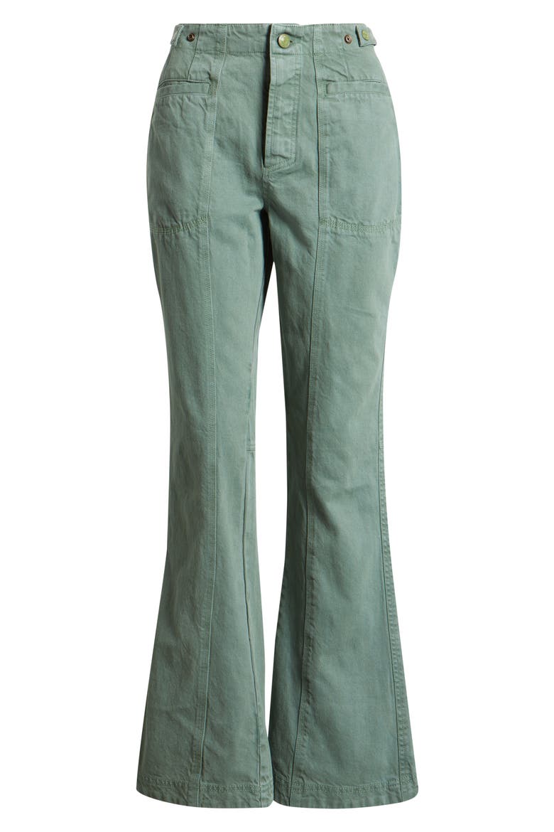High Waist Bootcut Jeans, Alternate, color, FOREST RUN