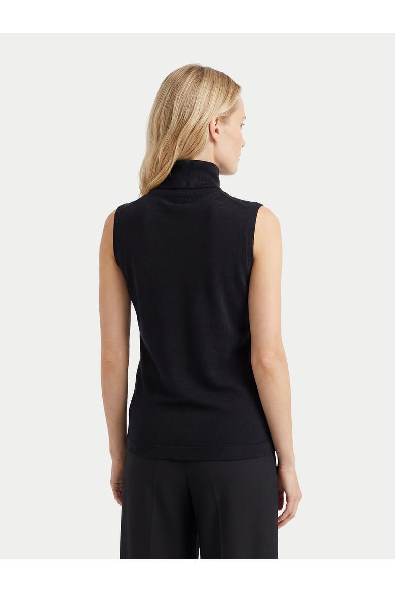 Cashmere Silk High-Neck Top, Alternate, color, black