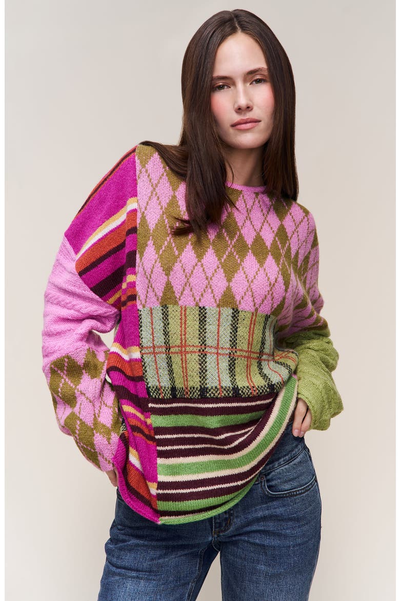 Zuri Sweater, Alternate, color, Pink Multi