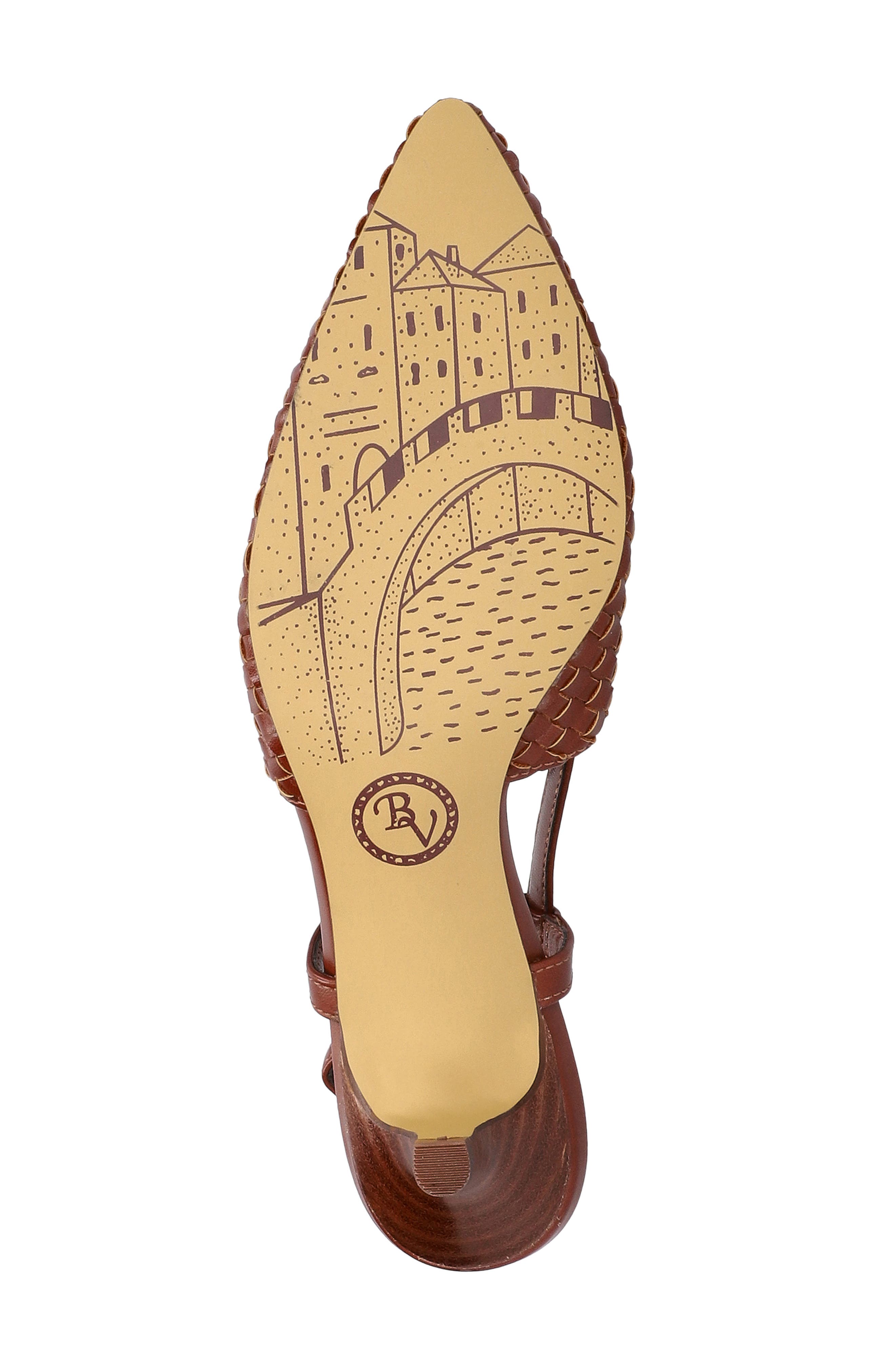 Kaisley Kitten Heel Slingback Pump, Alternate, color, DARK TAN