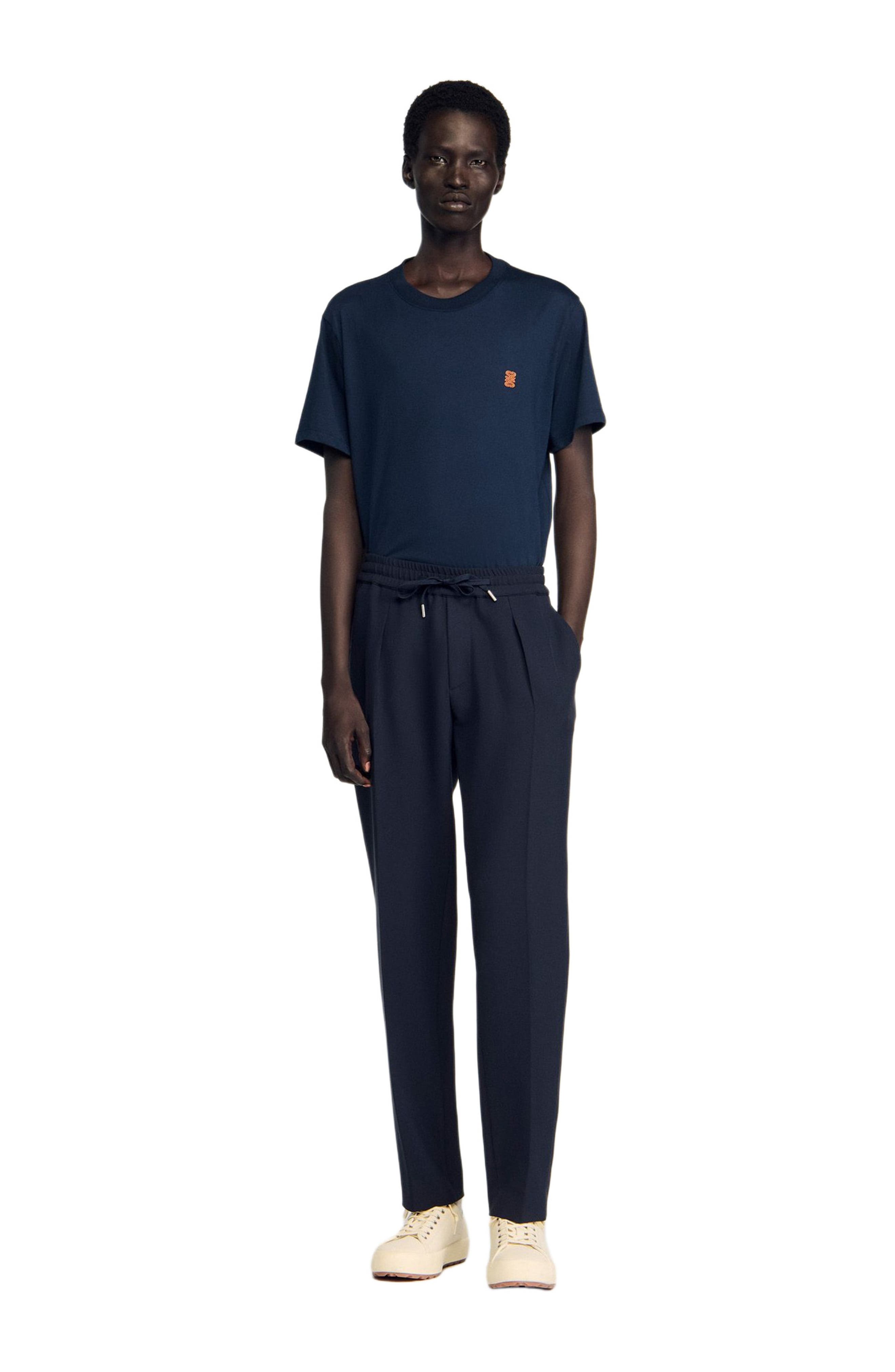 Elasticated straight-leg trousers - image 3