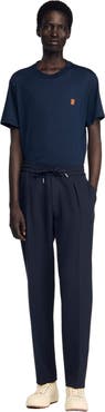 SANDRO Elasticated straight-leg trousers