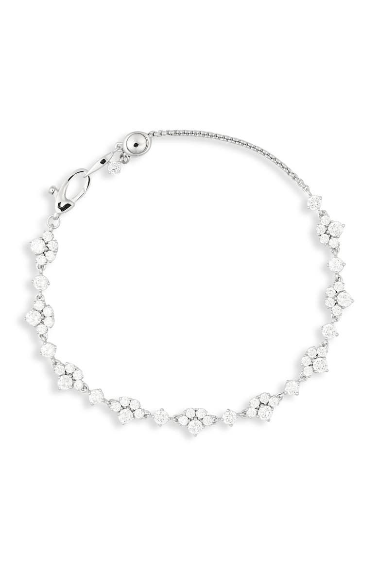 Lace Line Adjustable Bracelet, Main, color, RHODIUM
