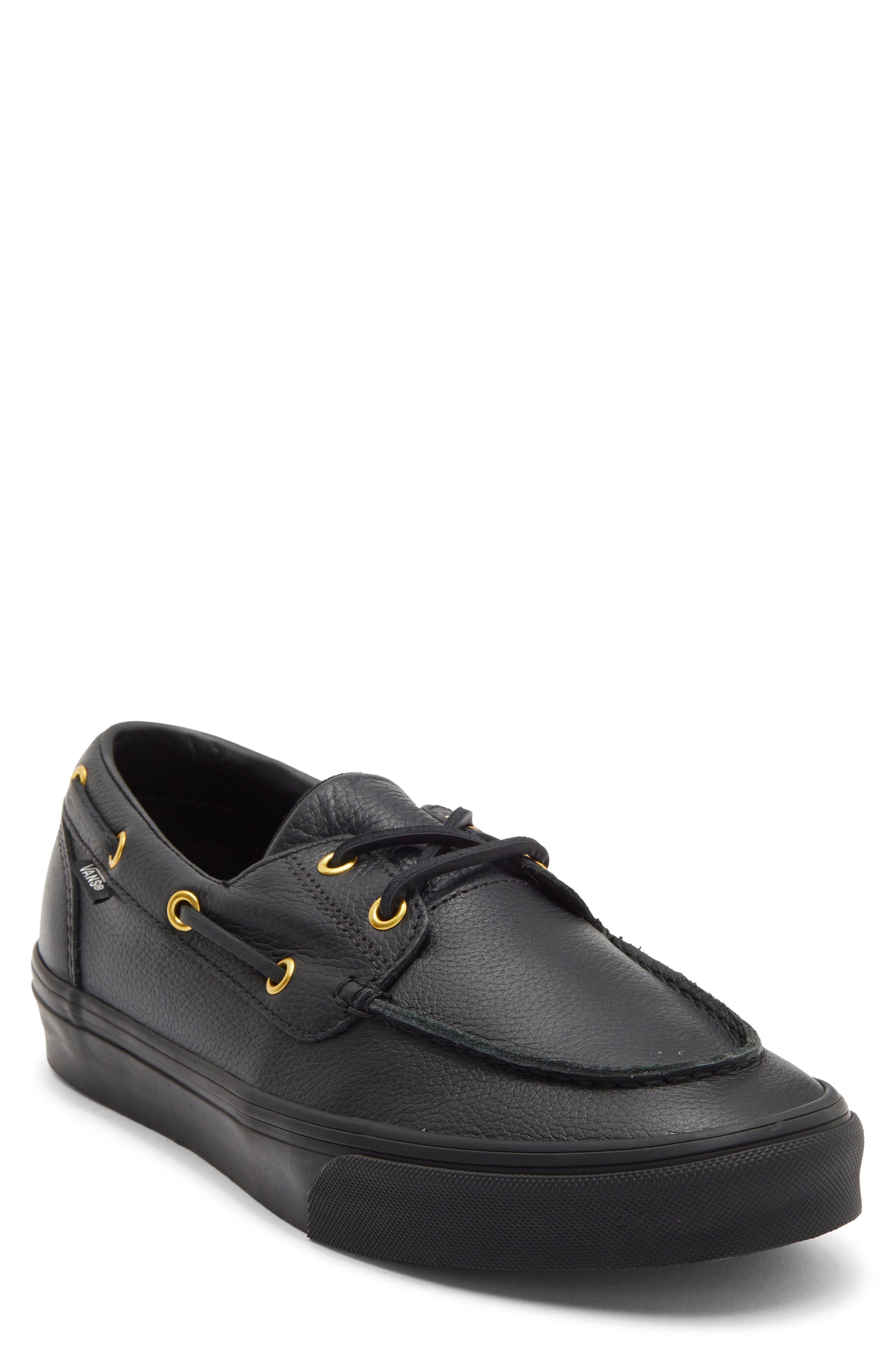 Vans 2-Eyelet Boat Shoe, Main, color, Black