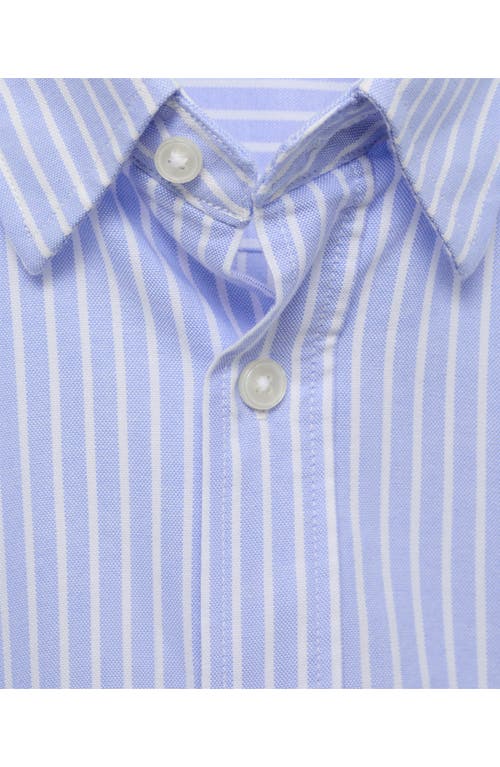 Mango Men's Slim-fit Kodak-striped Cotton Shirt In Sky Blue