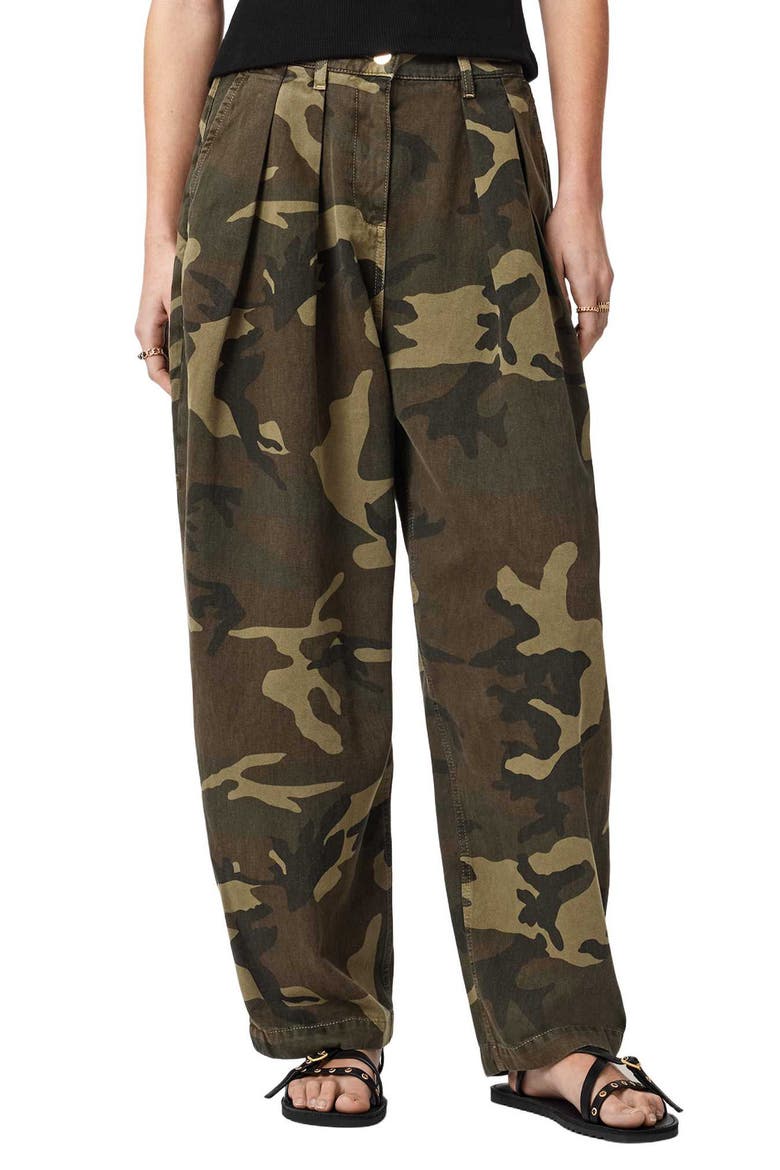 Becca Camo Denim Pants, Main, color, CAMO GREEN