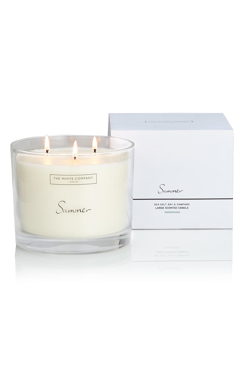 The White Company Summer Large Candle, Alternate, color, 