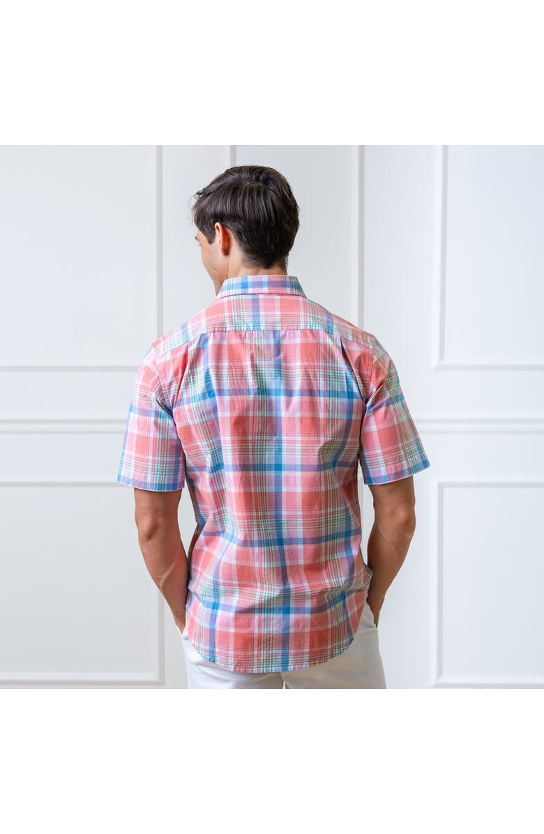 Hope & Henry Mens' Stretch Poplin Short Sleeve Button Down Shirt, Alternate, color,