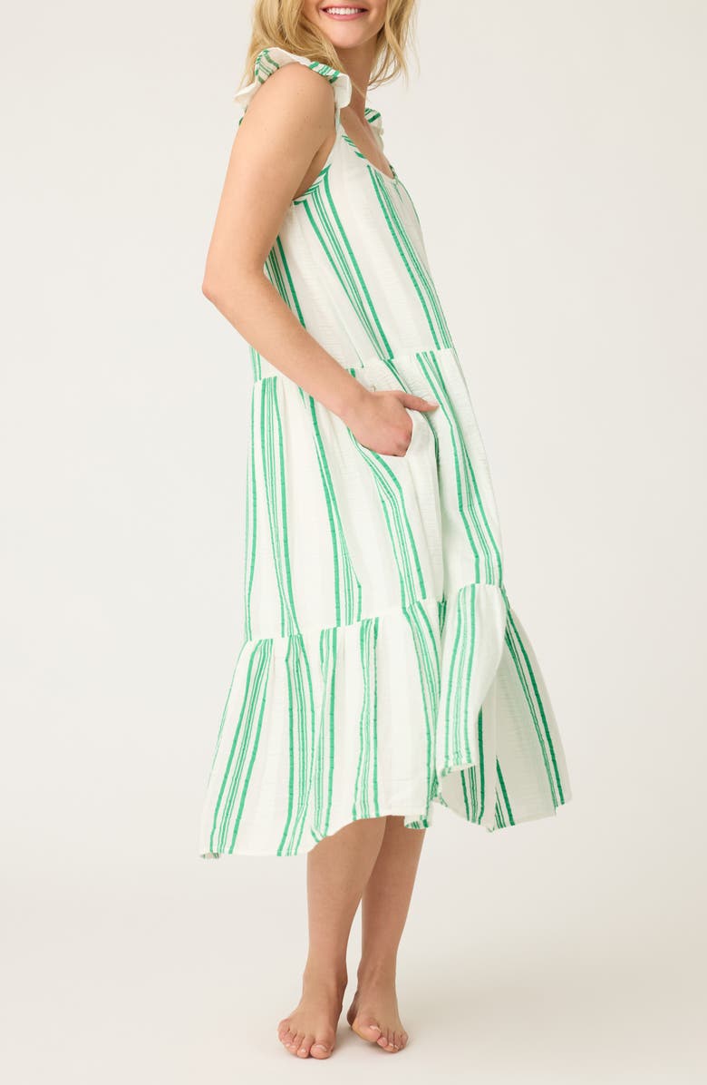 PJ Salvage Dress the Beachcomber Stripe Nightgown, Alternate, color, 