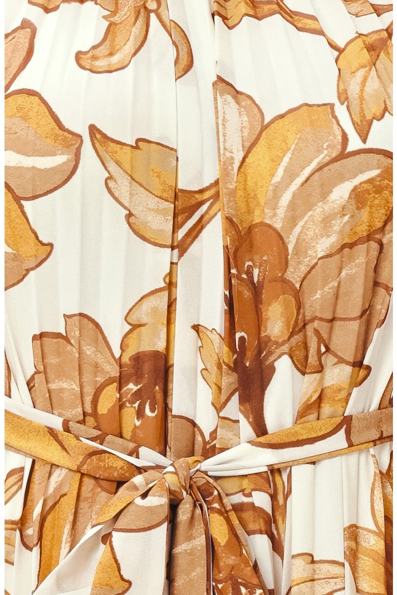 Printed Maxi Dress, Alternate, color, IVORY BROWN