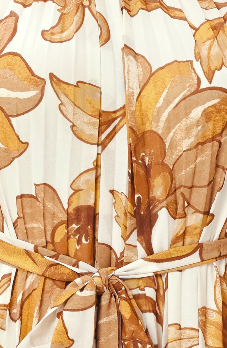 FLYING TOMATO Printed Maxi Dress, Alternate, color, Ivory Brown