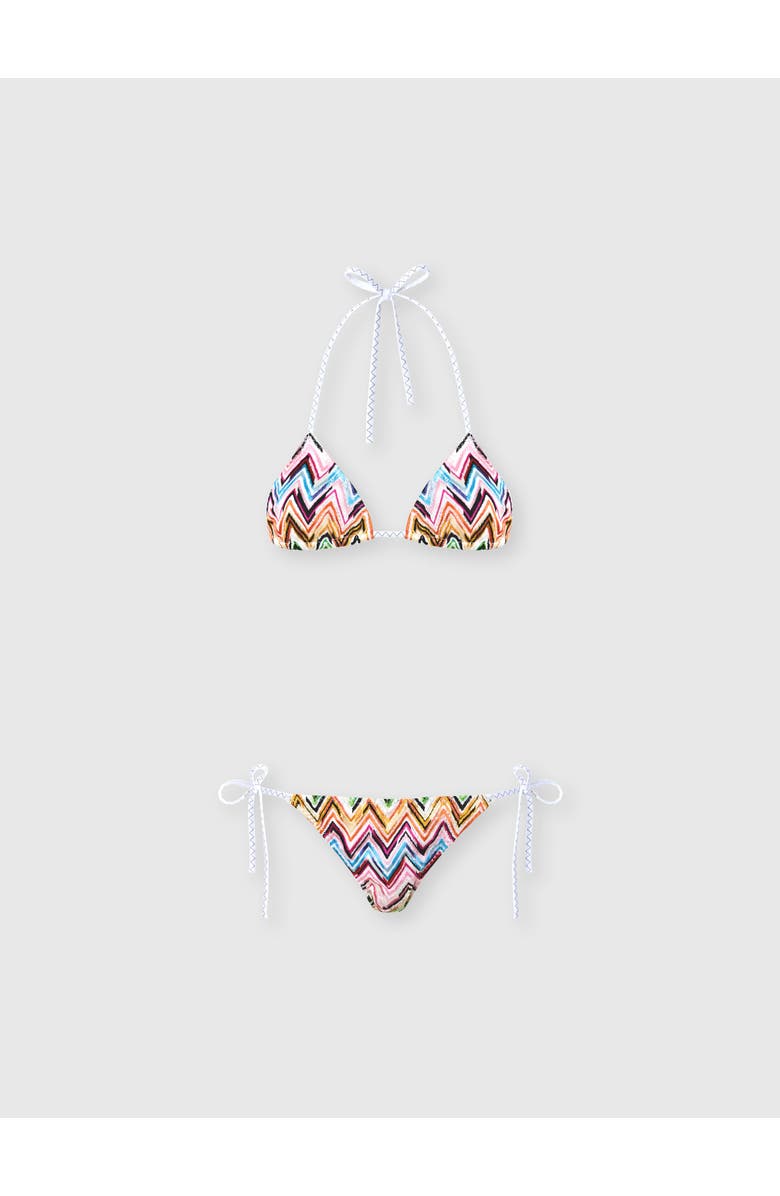 Missoni Stretch Viscose Lace-motif Bikini With Zigzag Pattern, Main, color, Multicoloured