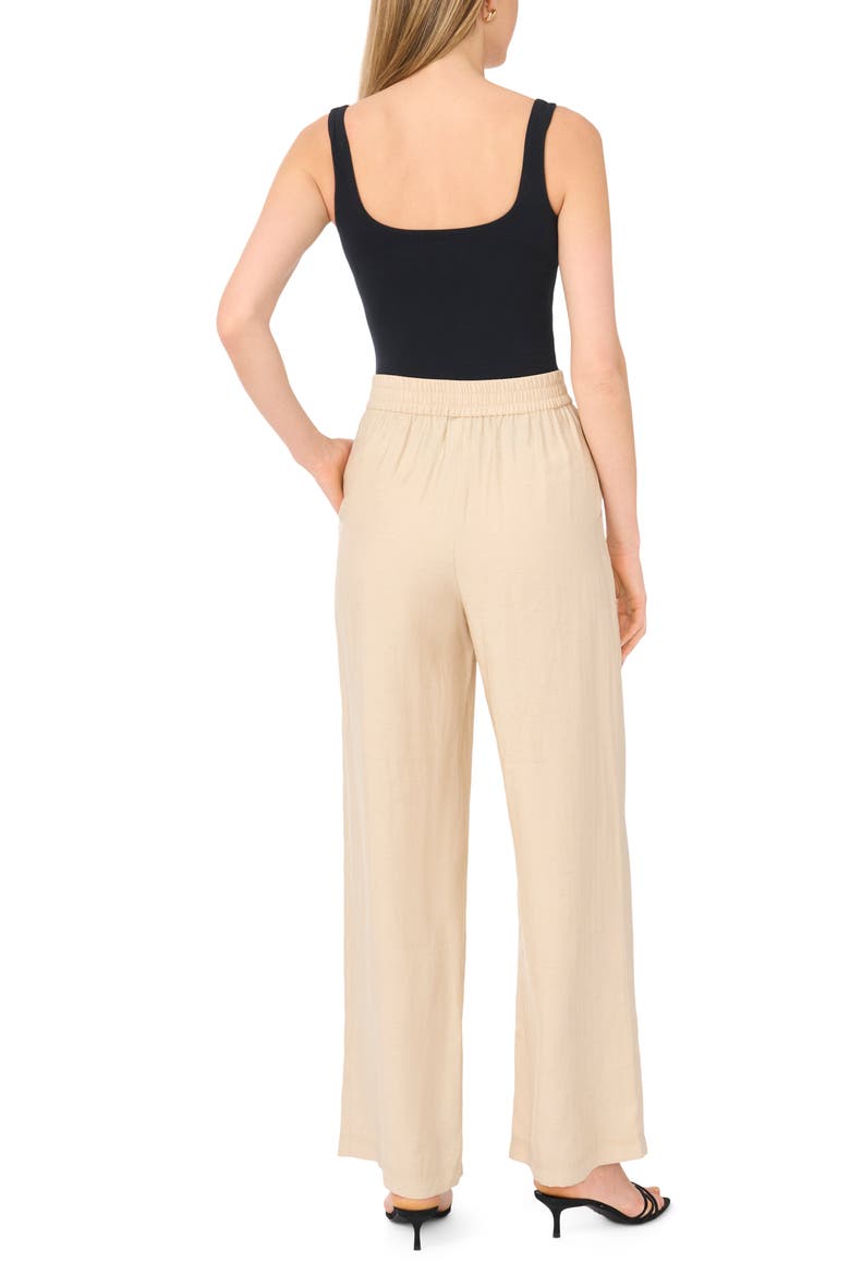 Pleated Wide Leg Pants, Alternate, color, BIRCH