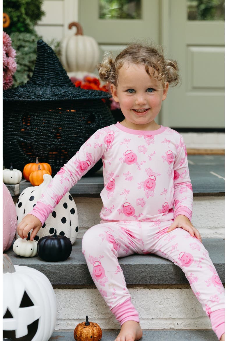 Candy Pail Garden Two Piece Pajama Set, Alternate, color, Light Pink