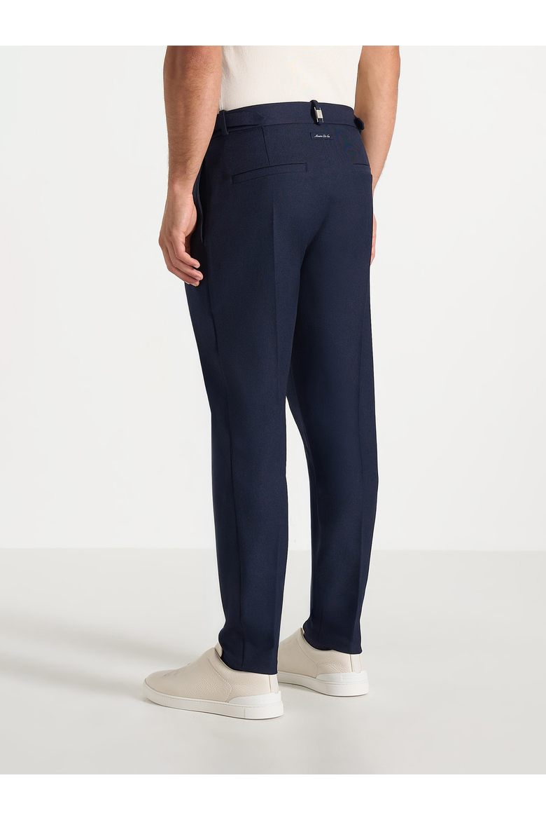 Hubert Slim Fitted Tailored Trousers, Alternate, color, Navy