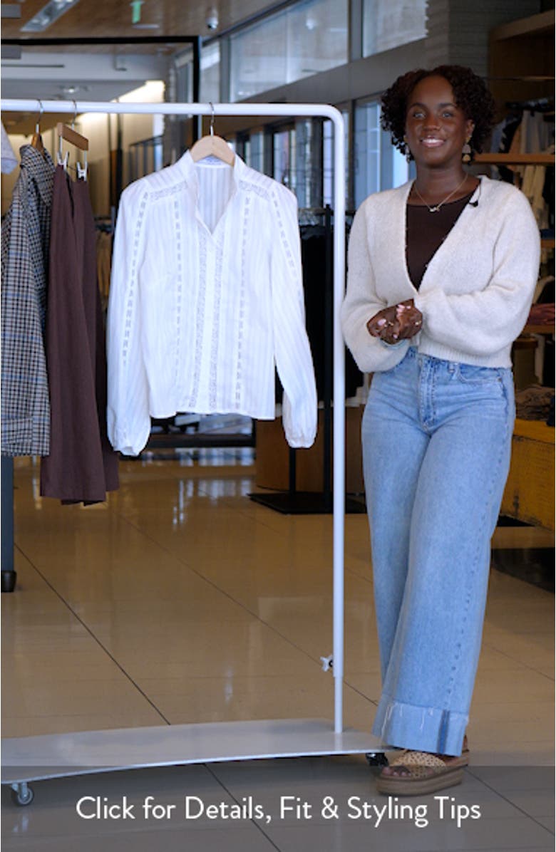 Nea Lace Detail Front Button Shirt, sales video thumbnail