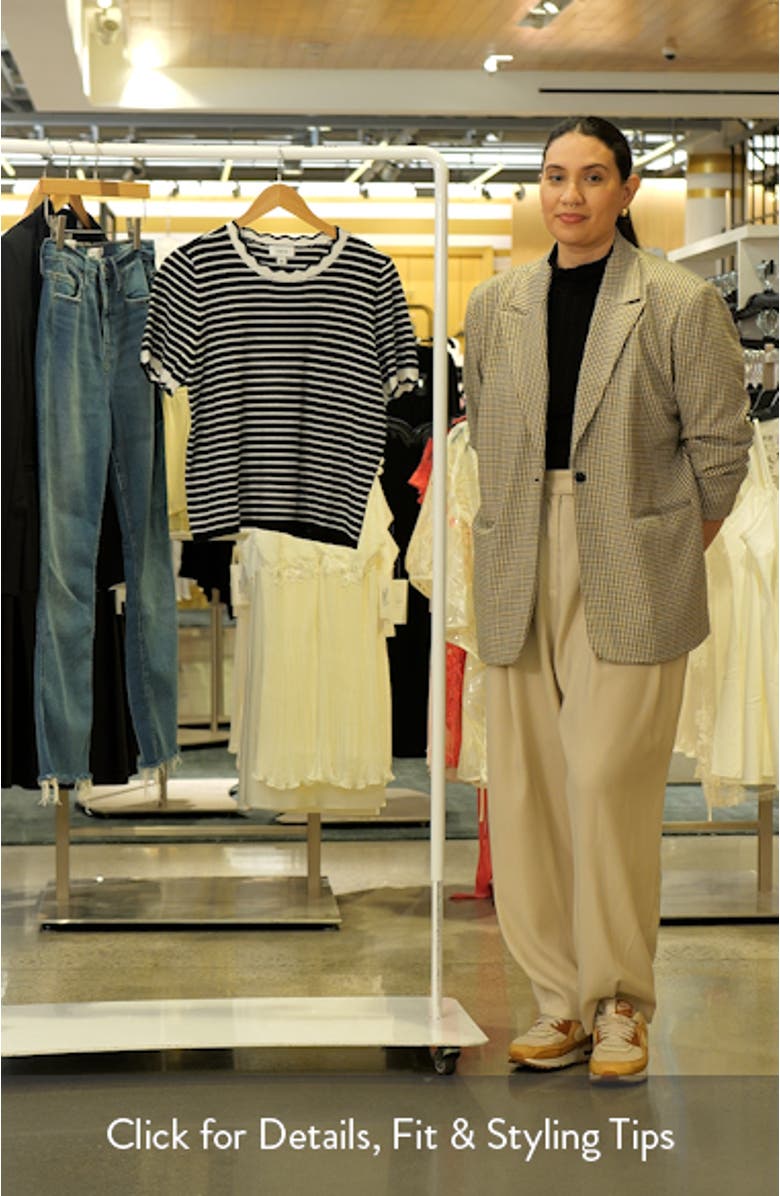 Stripe Scallop Neck Sweater, sales video thumbnail