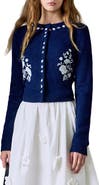English Factory Floral Embroidered Cardigan