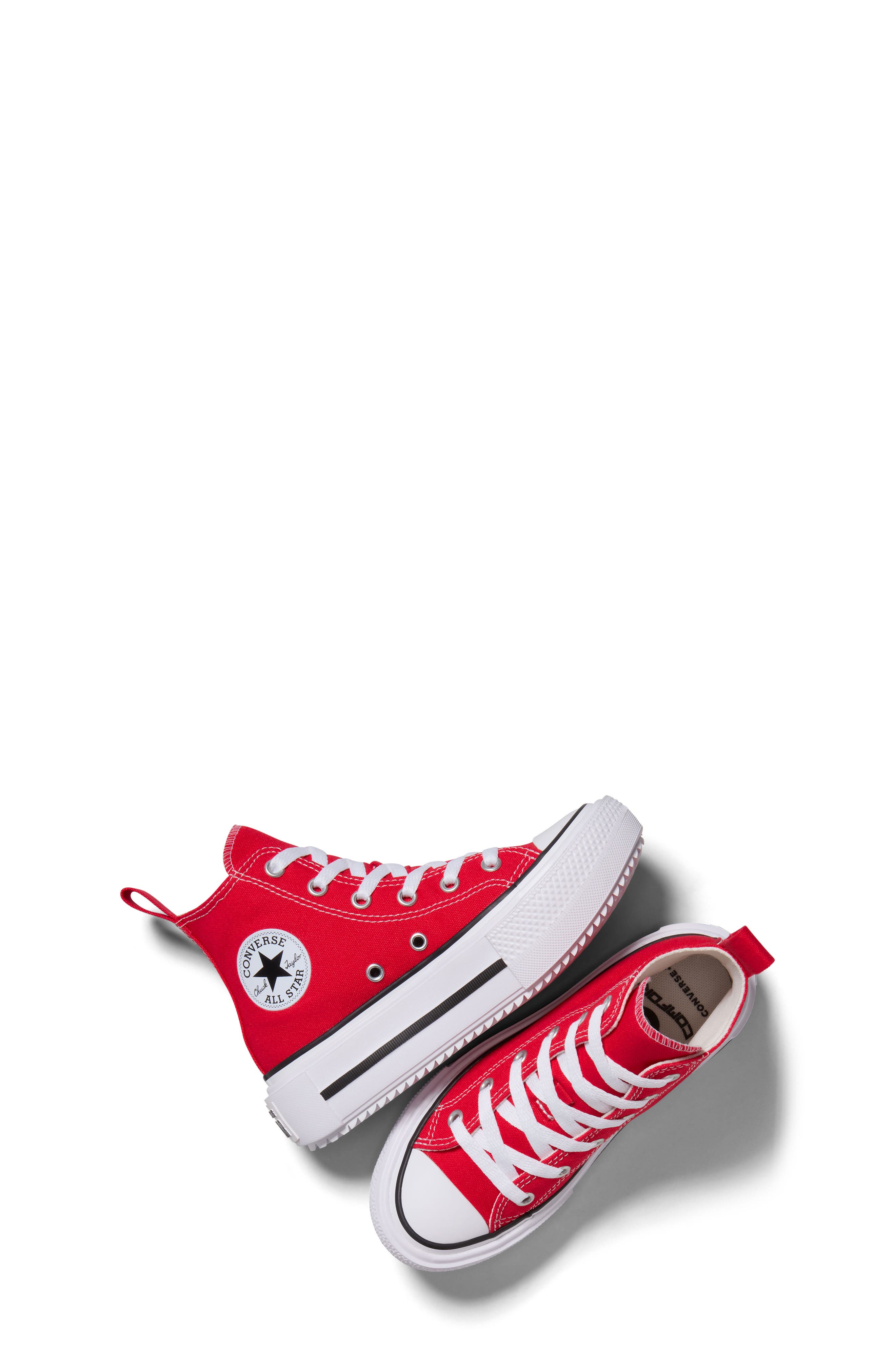 Converse Kids' Chuck Taylor<sup>®</sup> All Star<sup>®</sup> EVA Lift High Top Sneaker, Alternate, color, Red/ White/ Black