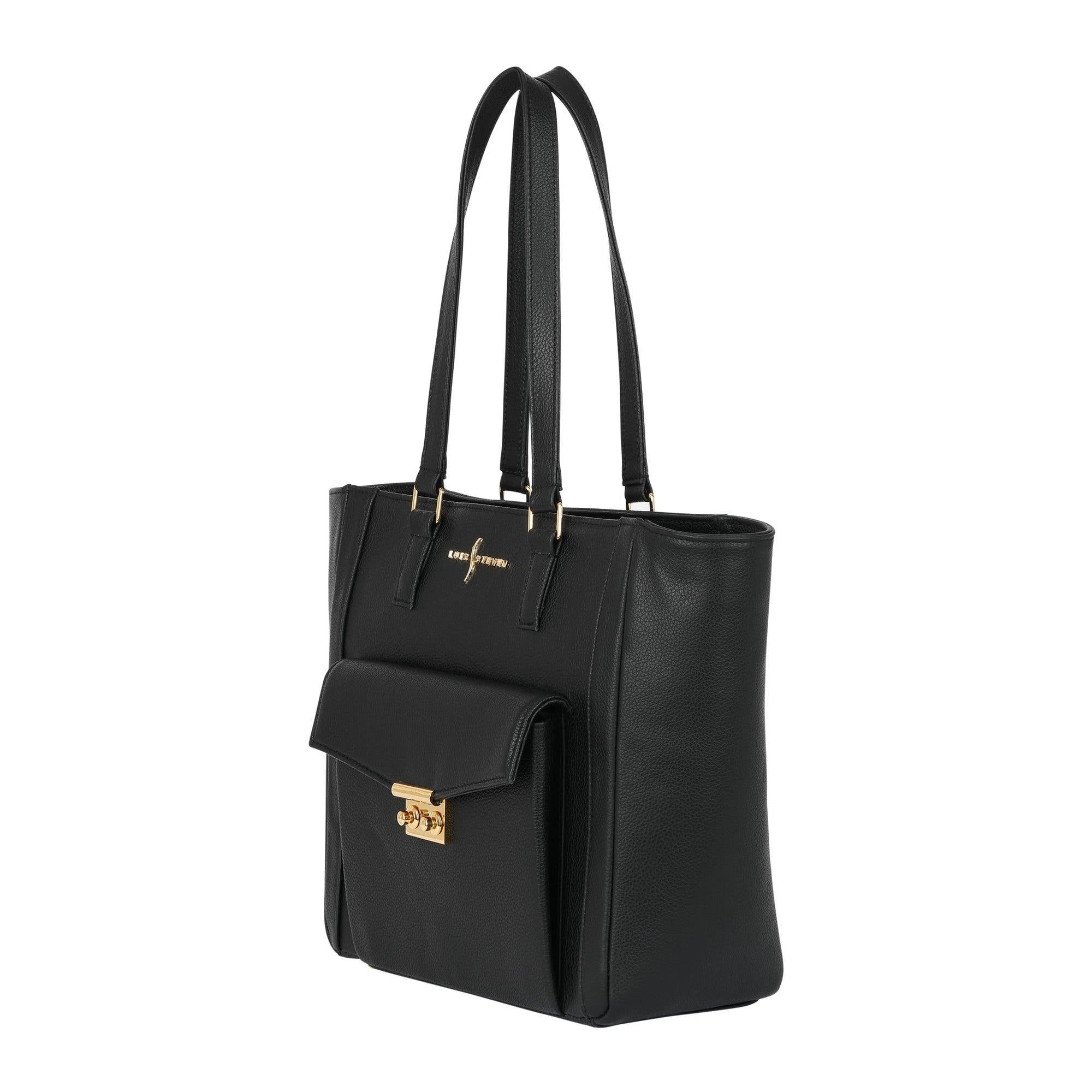 Classic Tote with Front Lock, Alternate, color, Black