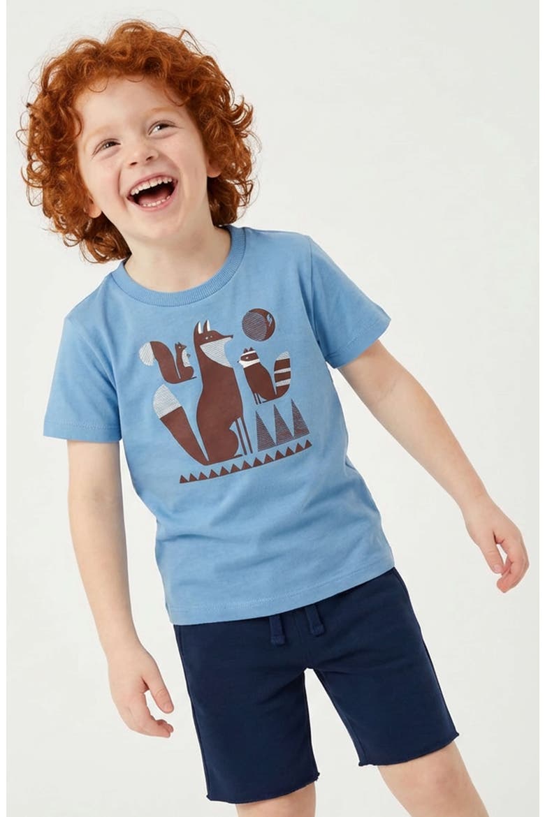 Organic Cotton Boys Grahic T-Shirt, Alternate, color, True Blue Crew