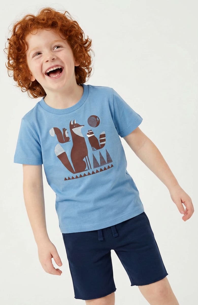 Mightly Organic Cotton Boys Grahic T-Shirt, Alternate, color, True Blue Crew