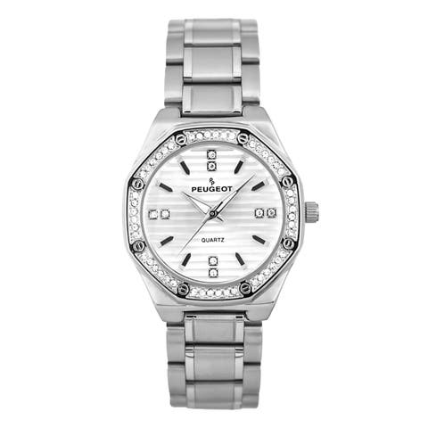 Hexagonal crystal bezel bracelet watch- 32MM