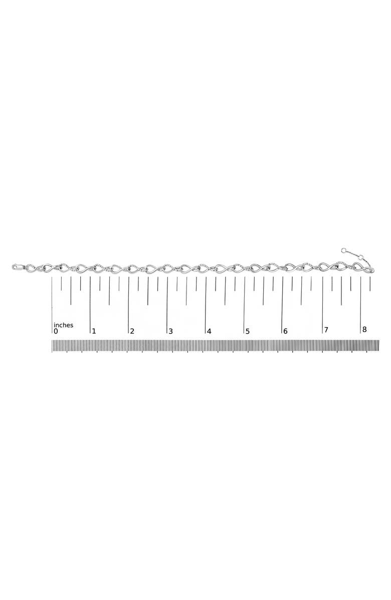 Haus of Brilliance Silver 1/2 Cttw Linked Infinity Anklet, Alternate, color, Silver