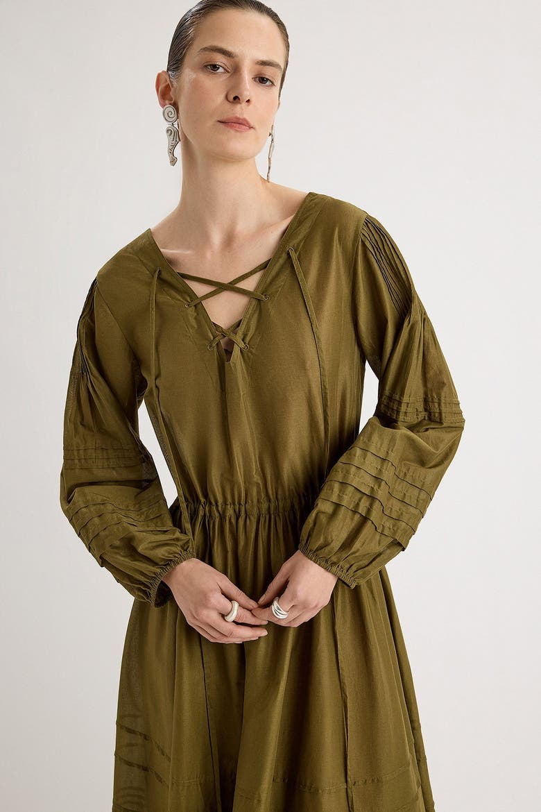 Leonora Dress, Alternate, color, Olive