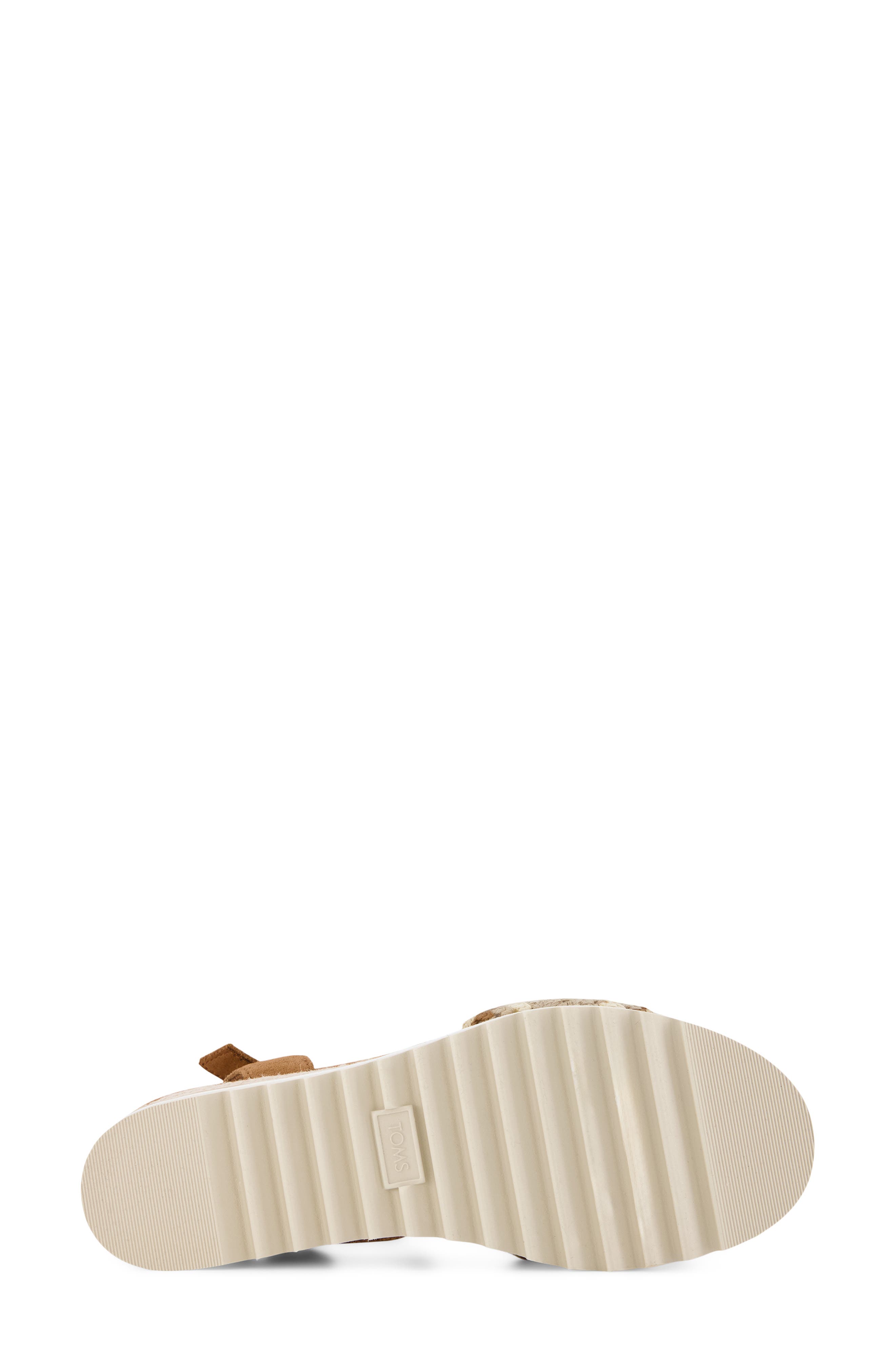 TOMS Diana Platform Wedge Sandal, Alternate, color, Dark Beige