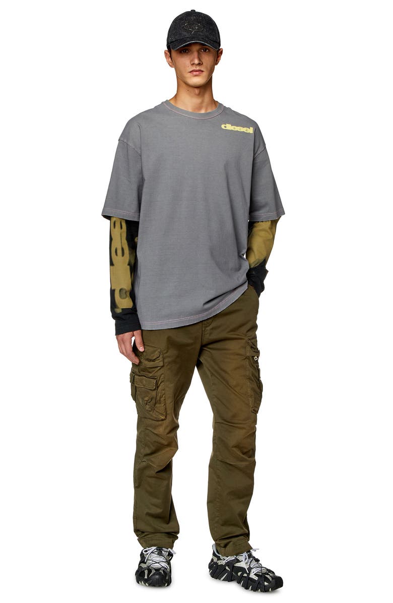 DIESEL<sup>®</sup> T-Wesher-N3 Layered Long Sleeve T-Shirt, Alternate, color,