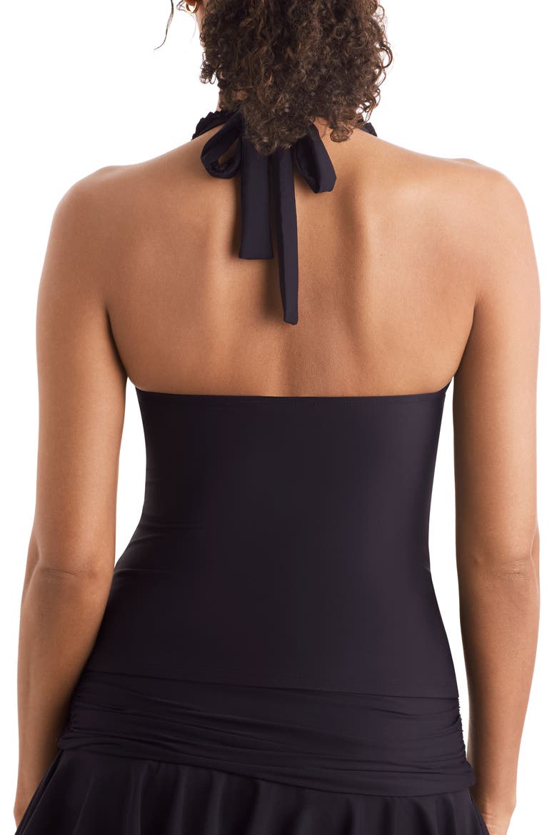 Sonny Halter Tankini, Alternate, color, BLACK